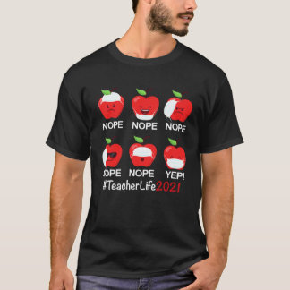 T-shirt Enseignant de 100 jours d'école pomme portant un m