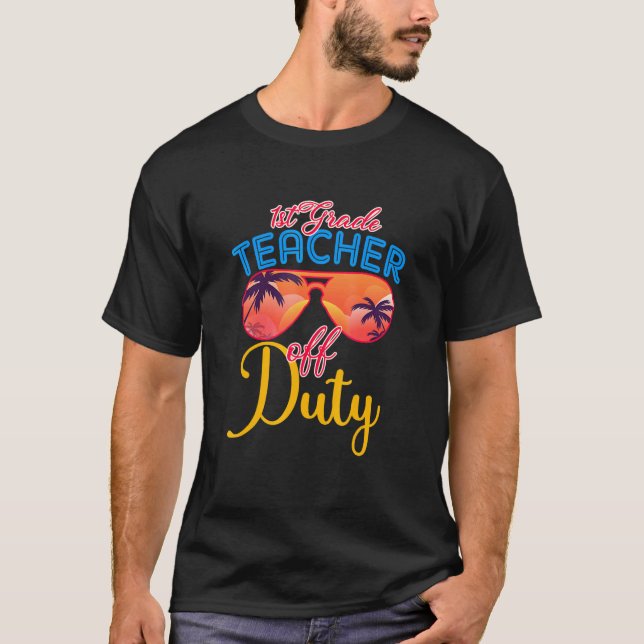 T-shirt Enseignant de 1ère année en vacances d'été (Devant)