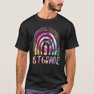 T-shirt Enseignant de 1ère année Tie Dye Rainbow Retour à