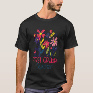 T-shirt Enseignant de 1re année Wildflower Daisy Enseignan