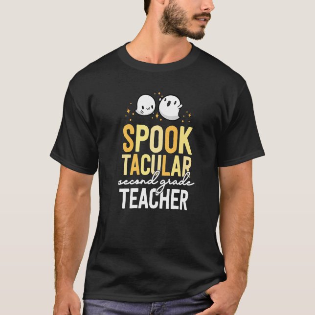 T-shirt Enseignant de 2e année Halloween Matching School D (Devant)