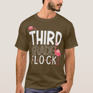 T-shirt Enseignant de 3e année Flock Flamant rose rose Kid