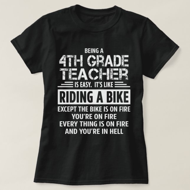 T-shirt Enseignant de 4e année (Design devant)