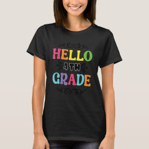 T-shirt Enseignant de 4e année Bonjour 4e année