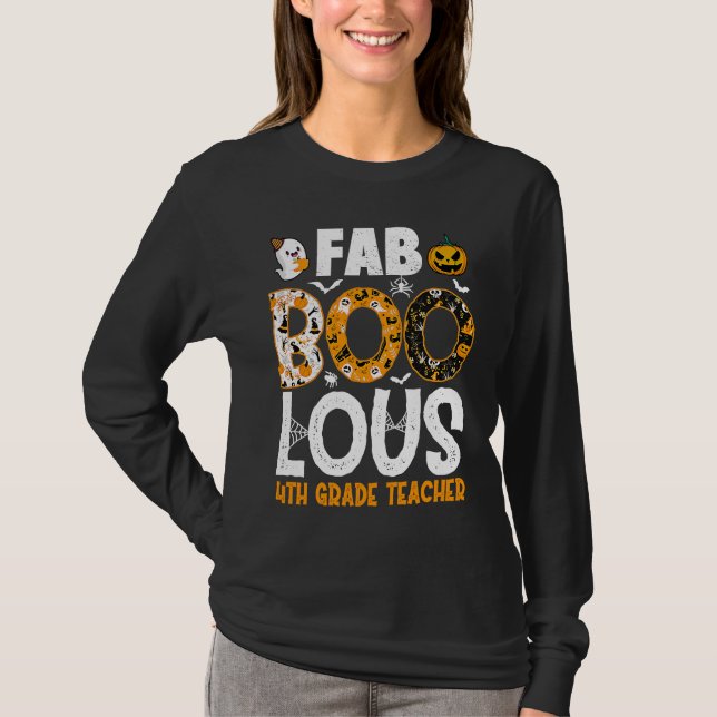 T-shirt Enseignant de 4e année faboolous Professeur effray (Devant)
