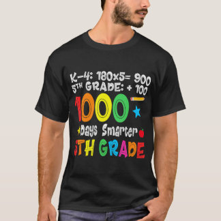 T-shirt Enseignant de 5e année - 1000 jours plus intellige