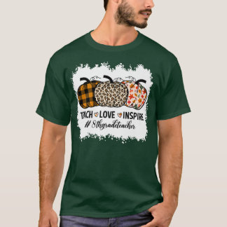 T-shirt Enseignant de 8e année Retour à l'école Citrouille