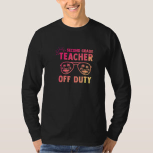T-shirt Enseignant De Deuxième Année Journée Dernière De L
