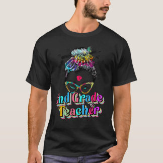 T-shirt Enseignant de Deuxième Année Nœud Sale Groovy Rétr