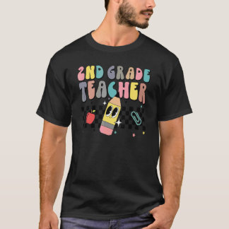 T-shirt Enseignant de deuxième année rétro Équipe d'enseig
