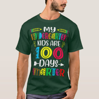 T-shirt Enseignant de jardin d'enfants 100 jours Smarter 1