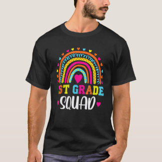 T-shirt Enseignant de la classe de 1re année Arc-en-ciel