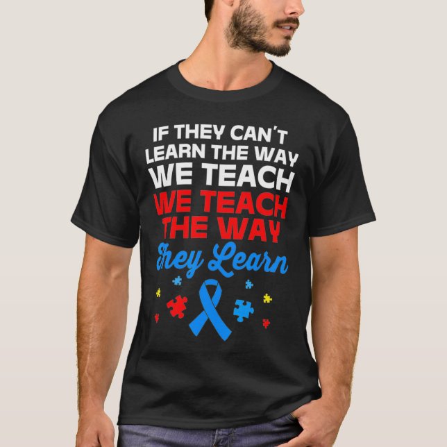 T-shirt Enseignant de la Sensibilisation sur l'autisme de  (Devant)