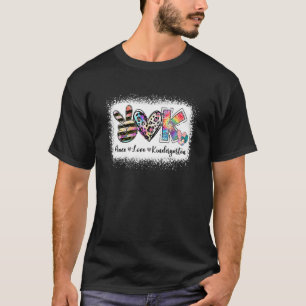 T-shirt Enseignant de l'année Peace Love Kindergarten Team