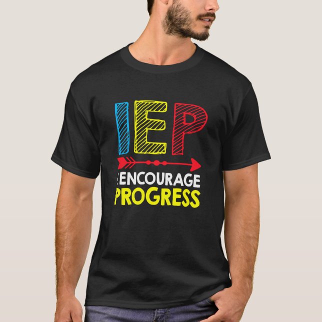 T-shirt Enseignant De L'Éducation Spéciale Spirale Iep I E (Devant)