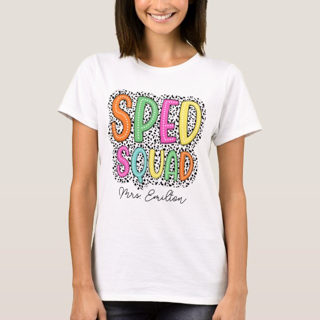 T-shirt Enseignant de l'enseignement spécial de la vitesse (Devant)