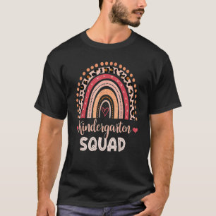 T-shirt Enseignant de l'équipe de maternelle Rainbow Leopa