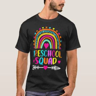 T-shirt Enseignant De L'Équipe Préscolaire Arc En Arc En A