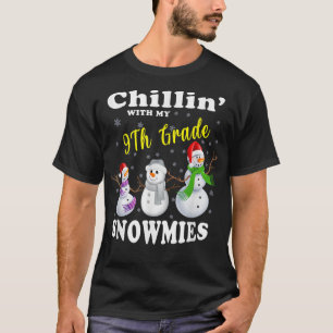 T-shirt Enseignant de Noël Cute Chillin avec ma 9E GRADE S