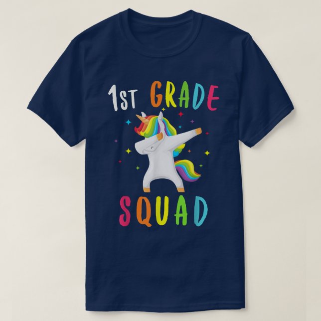 T-shirt Enseignant de première année de l'équipe Unicorn (Design devant)
