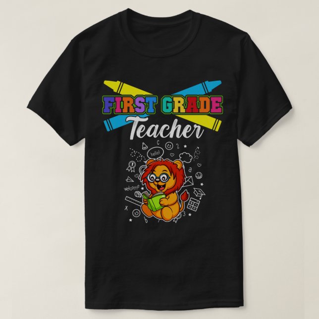 T-shirt Enseignant de première année Enseignant de l'école (Design devant)
