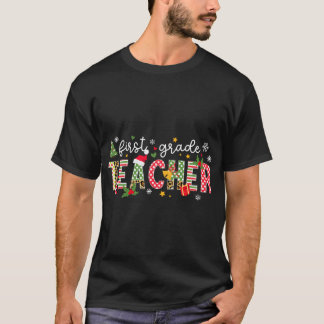 T-shirt Enseignant de première année Noël Enseignant de 1è