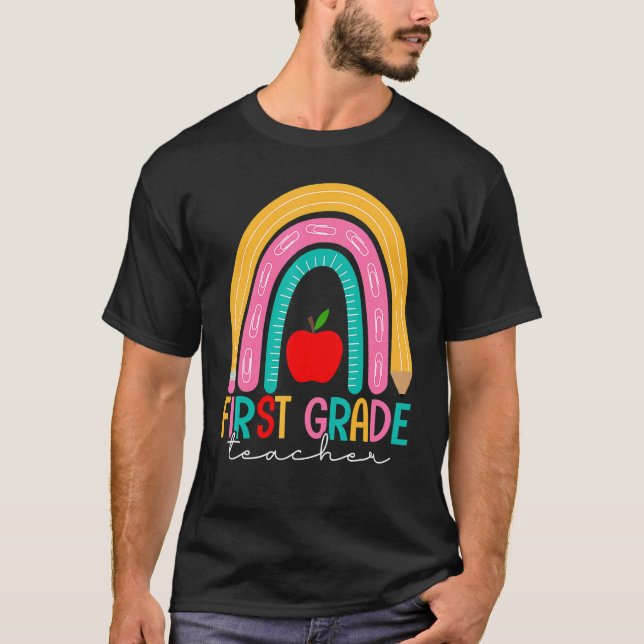 T-shirt Enseignant De Première Année Retour À L'École Cray (Devant)