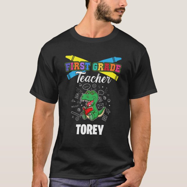 T-shirt Enseignant de première année - Torey - Prénom Pers (Devant)