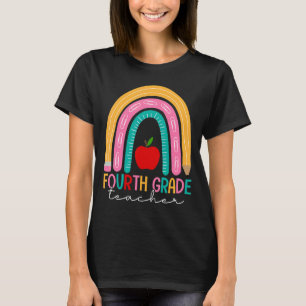 T-shirt Enseignant De Quatrième Année Retour À L'École Cra