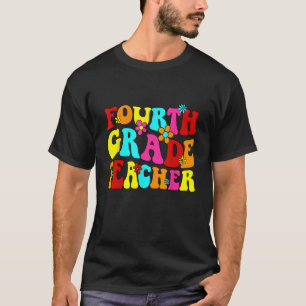 T-shirt Enseignant De Quatrième Année Retour À L'École Pre