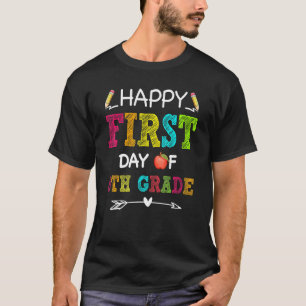 T-shirt Enseignant Élèves Heureux Premier Jour De 8e Année