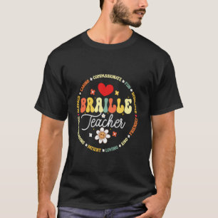 T-shirt Enseignant en braille instructeur d'appréciation d