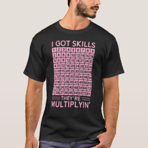 T-shirt Enseignant en mathématiques J'ai des compétences I