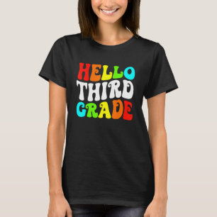 T-shirt Enseignant Étudiant Bonjour Troisième Année Retour