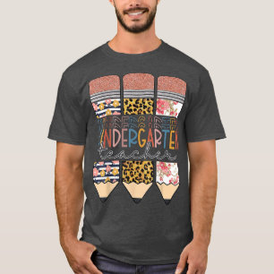 T-shirt Enseignant Funny Leopard Pencil Retour À