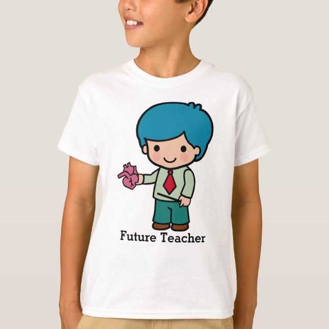 T-shirt Enseignant futur avec coeur (Devant)