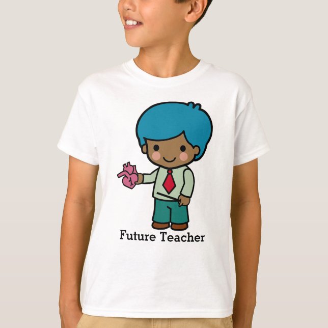 T-shirt Enseignant futur avec coeur (Devant)