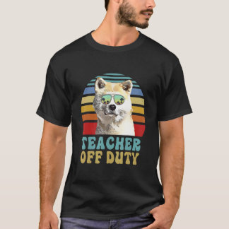 T-shirt Enseignant hors service Chien de Canaan été