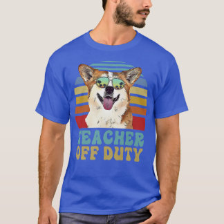 T-shirt Enseignant hors service Funny Corgi Chien été1400