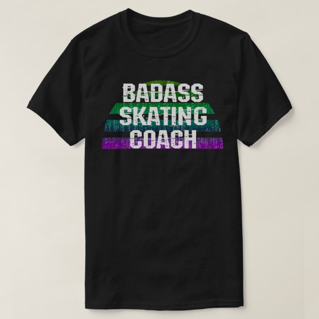 T-shirt Enseignant instructeur de patinage sur glace de Ba (Design devant)
