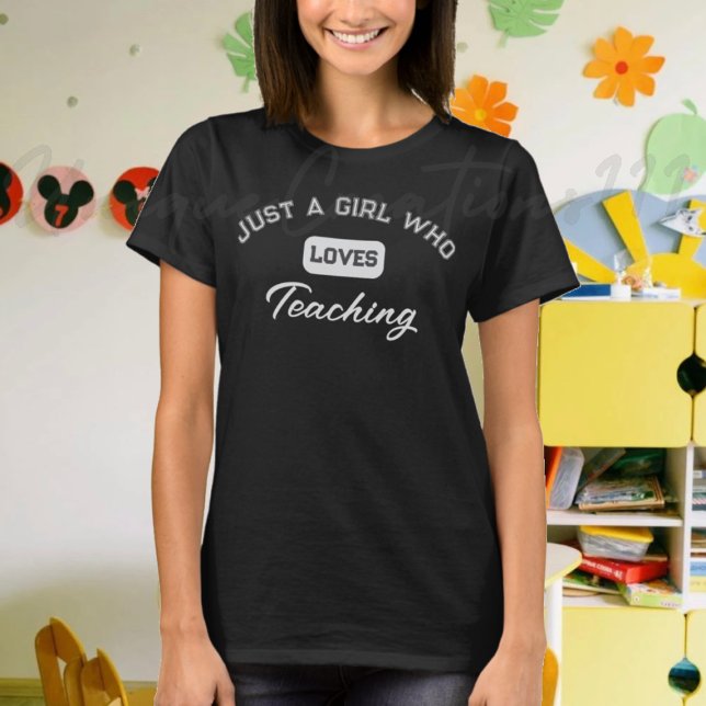 T-shirt Enseignant Juste Une Fille Qui Aime Enseigner (Créateur téléchargé)
