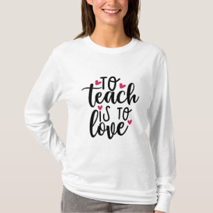 T-shirt Enseignant L'Art À Enseigner Est D'Aimer