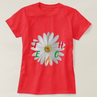 T-Shirt Enseignant - MARGUERITE BLANCHE - RESTEZ C