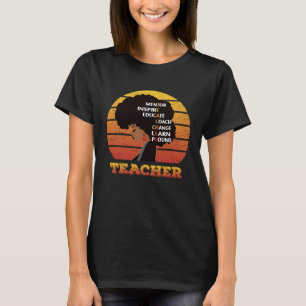 T-shirt Enseignant Mentor Inspirer Educer Coach Changer Ap