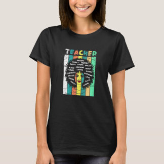 T-shirt Enseignant noir afro-américain Histoire noire