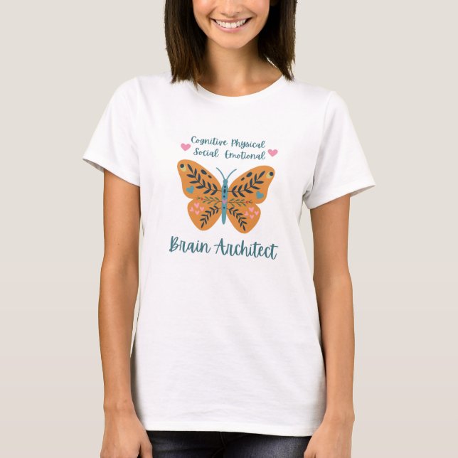 T-shirt enseignant papillon (Devant)