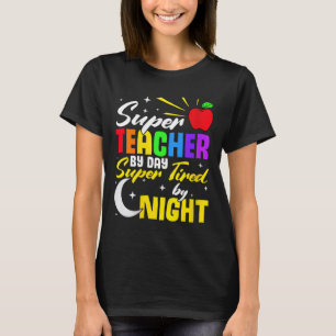 T-shirt Enseignant Par Jour Super Fatigué Par L'École D'En
