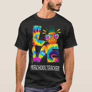 T-shirt Enseignant préscolaire Aimer ananas Été Hors servi