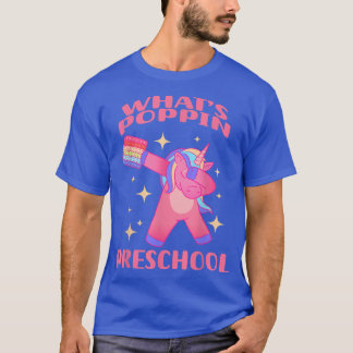 T-shirt Enseignant préscolaire Dabbing Unicorn Whats Poppi