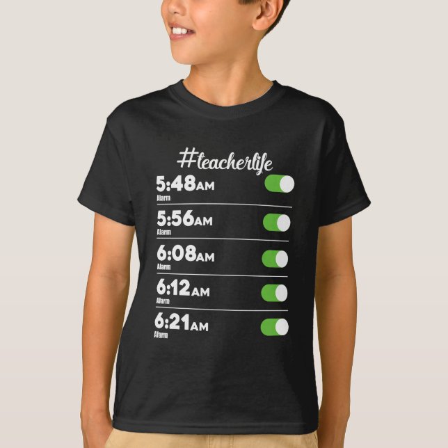 T-shirt Enseignant Réveil de la vie École du matin des ois (Devant)